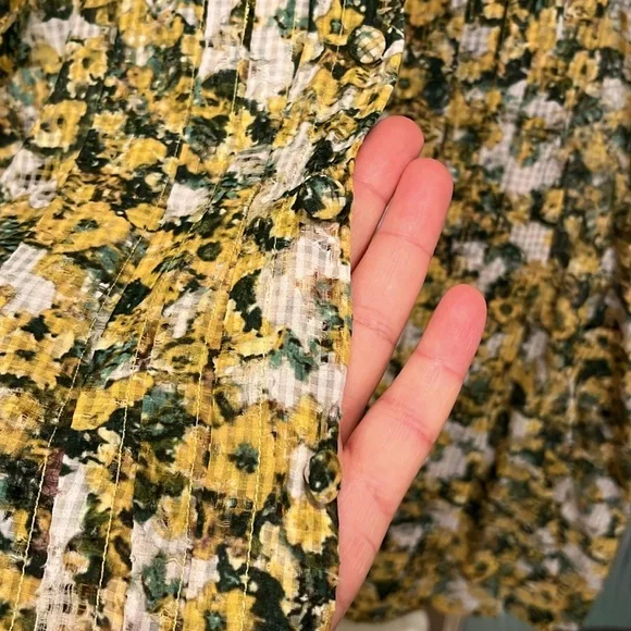 Isabel Marant yellow floral top - size 10 - silk blend - beautiful summer top - Picture 4 of 12